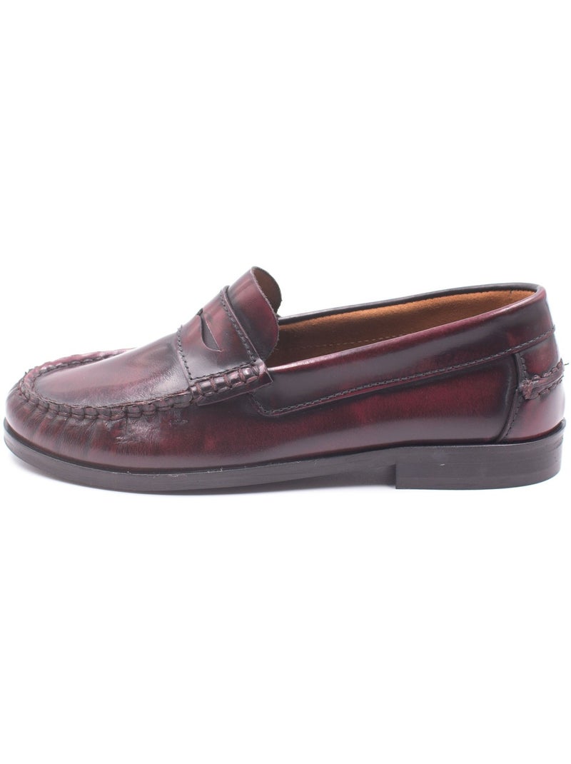 Mocassin Enfant - Boni Edward Rouge bordeaux - Kiabi