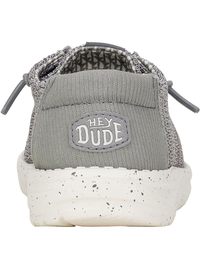 Mocassin Enfant à Lacets Hey Dude Wally Y Stretch Sox Gris - Kiabi