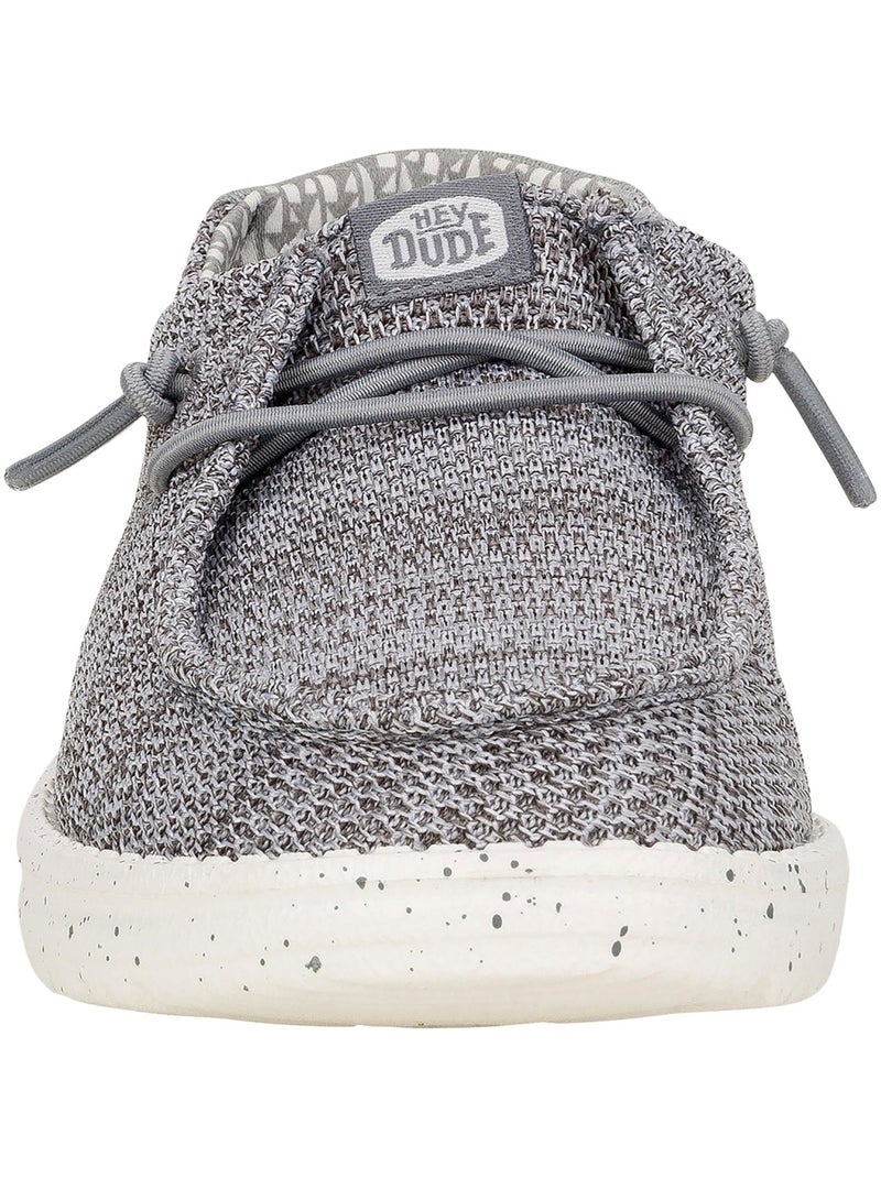 Mocassin Enfant à Lacets Hey Dude Wally Y Stretch Sox Gris - Kiabi