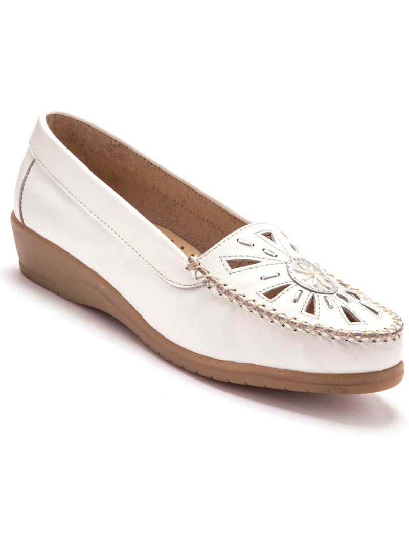 Mocassin fantaisie ajouré - PEDICONFORT Blanc Blanc - Kiabi