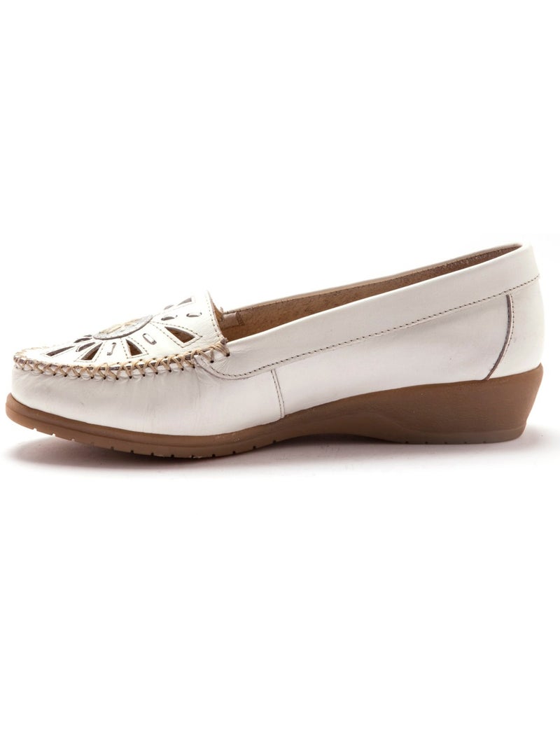 Mocassin fantaisie ajouré - PEDICONFORT Blanc Blanc - Kiabi