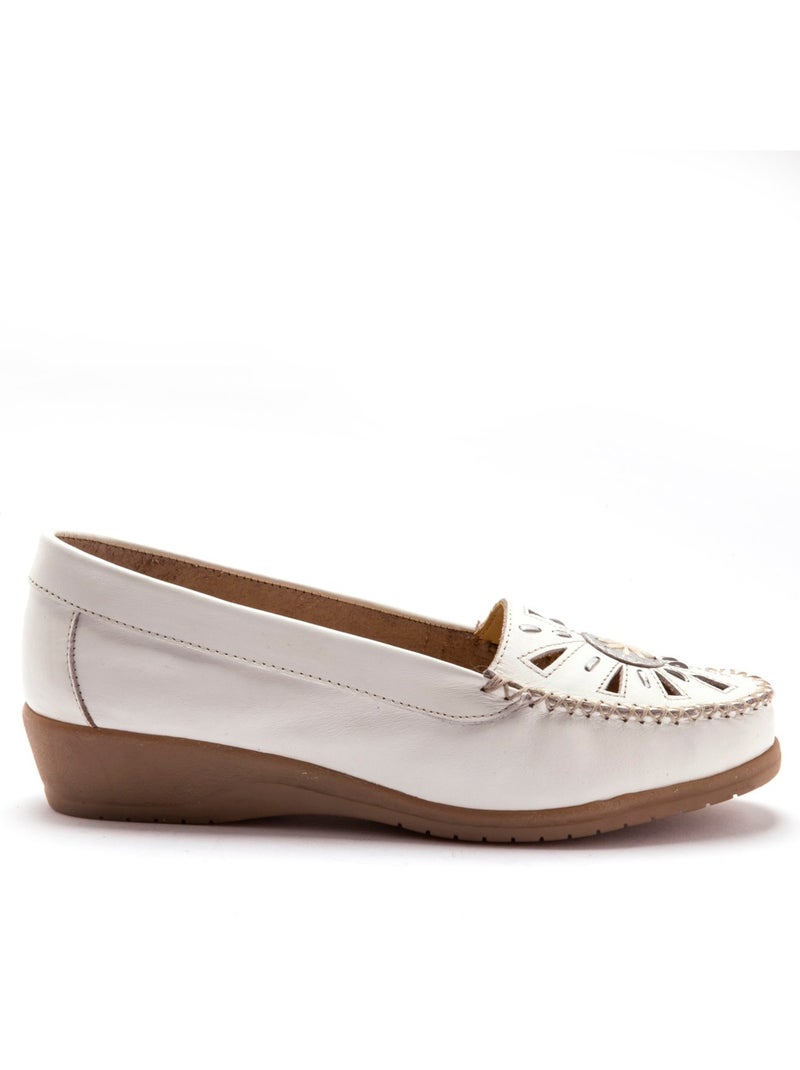Mocassin fantaisie ajouré - PEDICONFORT Blanc Blanc - Kiabi