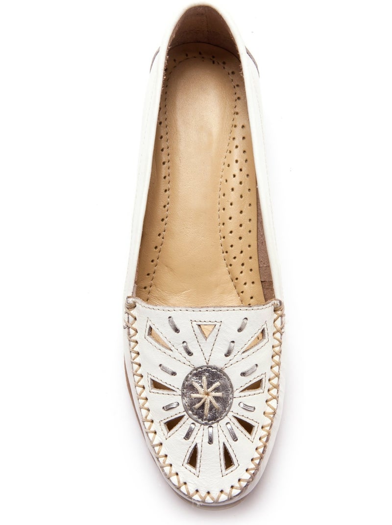 Mocassin fantaisie ajouré - PEDICONFORT Blanc Blanc - Kiabi
