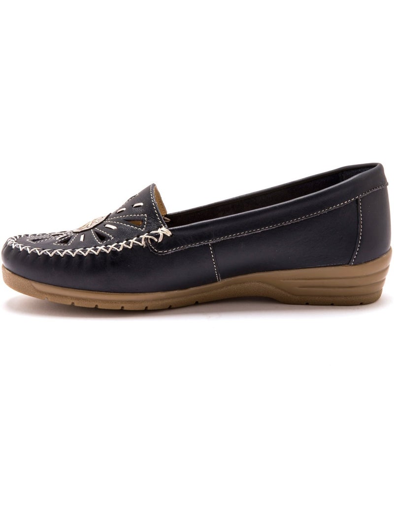 Mocassin fantaisie ajouré - PEDICONFORT Bleu - Kiabi