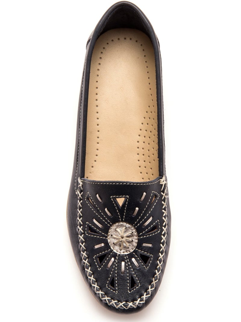 Mocassin fantaisie ajouré - PEDICONFORT Bleu - Kiabi