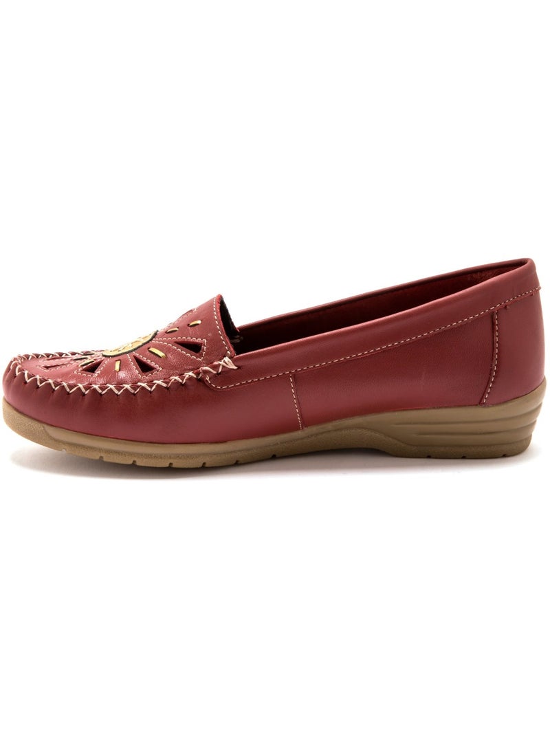 Mocassin fantaisie ajouré - PEDICONFORT Bordeaux - Kiabi