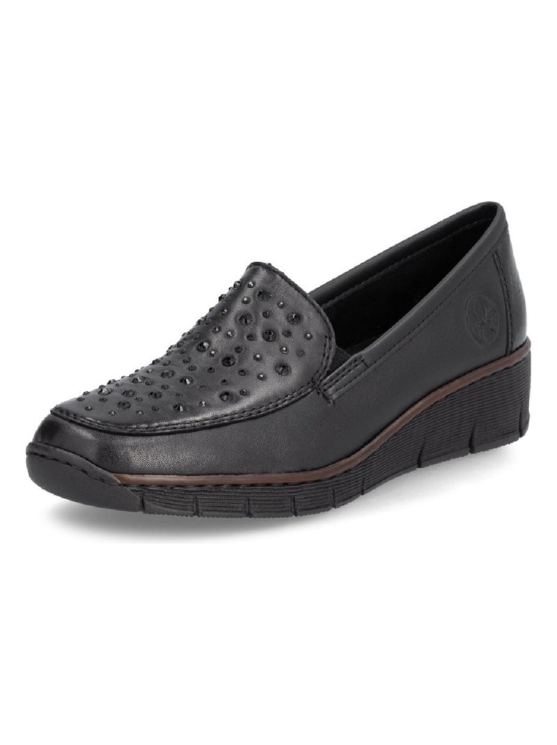 Mocassin Femme Rieker Noir - Kiabi