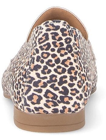 Mocassin léopard en daim