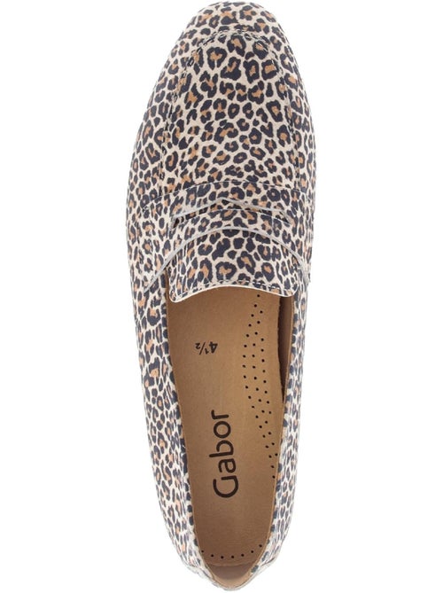 Mocassin léopard en nubuck - Kiabi