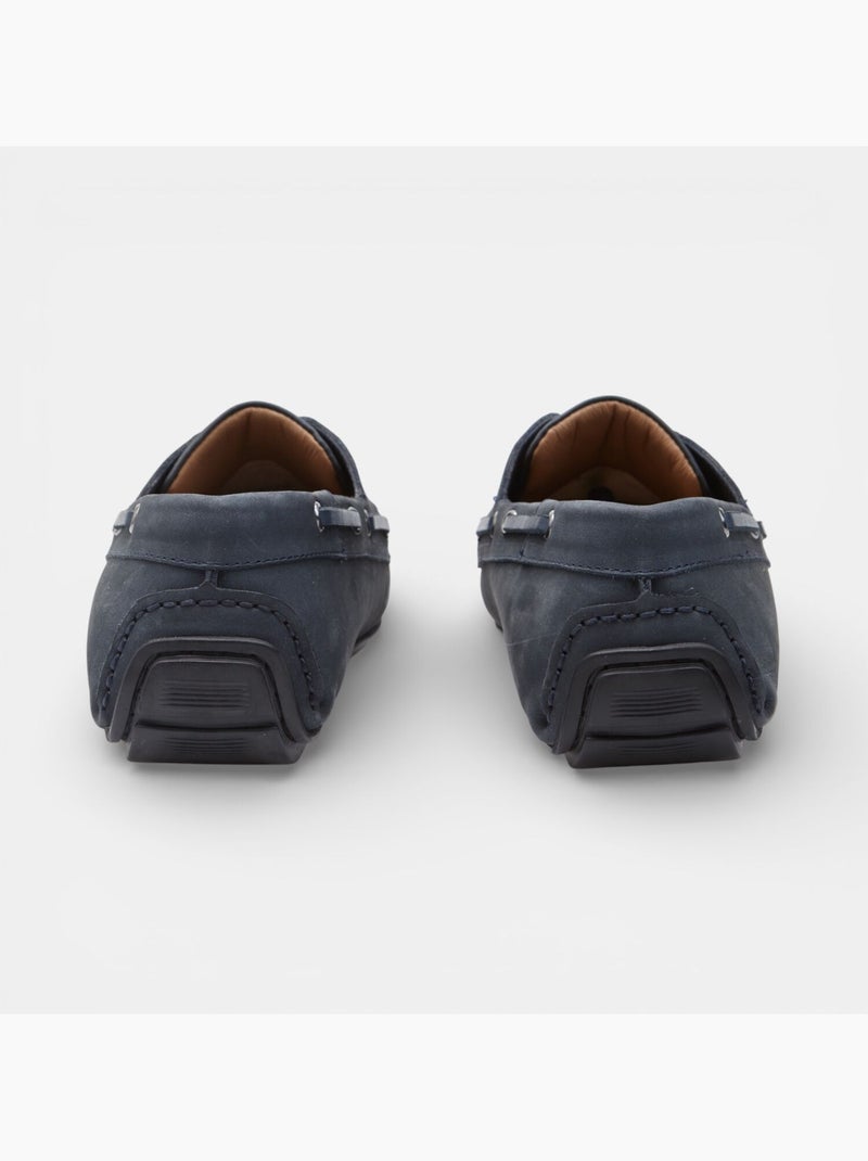 Mocassin modèle bateau en daim Bata Bleu - Kiabi