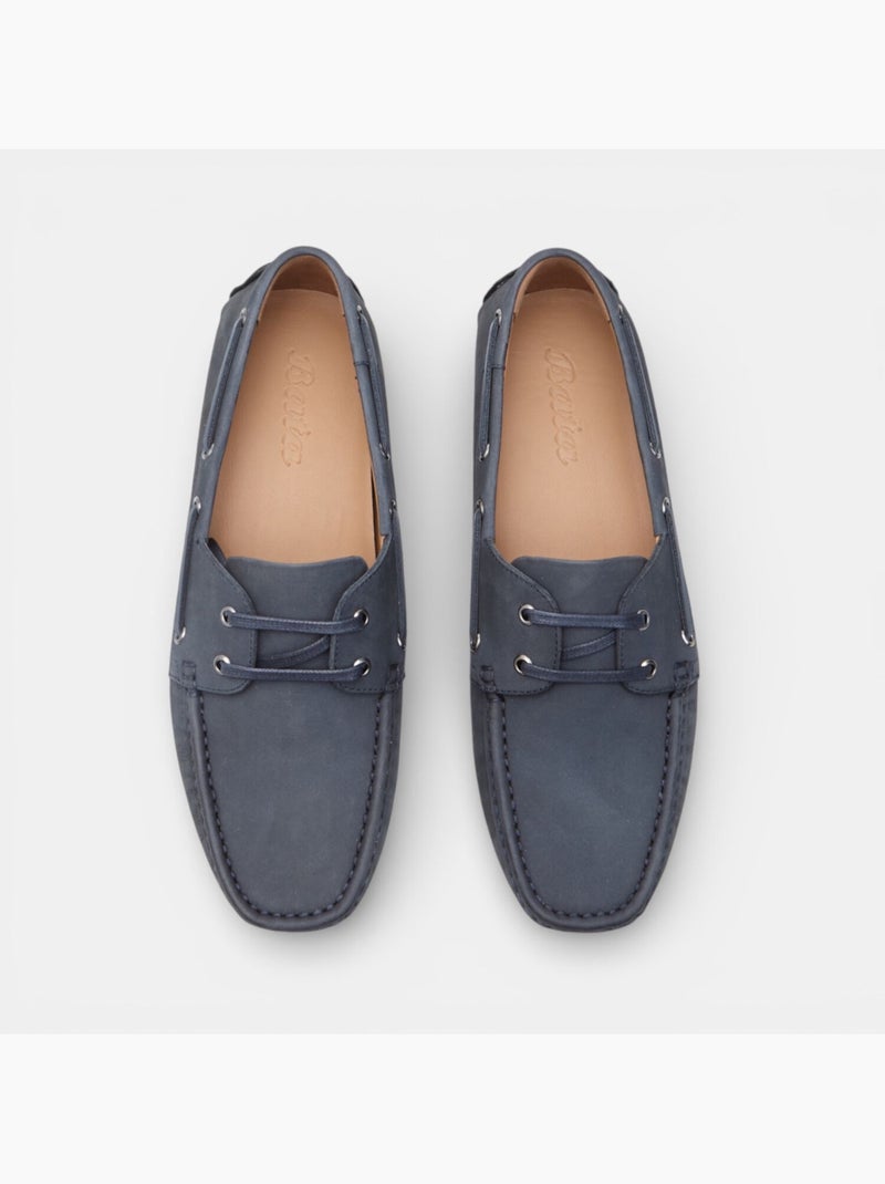 Mocassin modèle bateau en daim Bata Bleu - Kiabi
