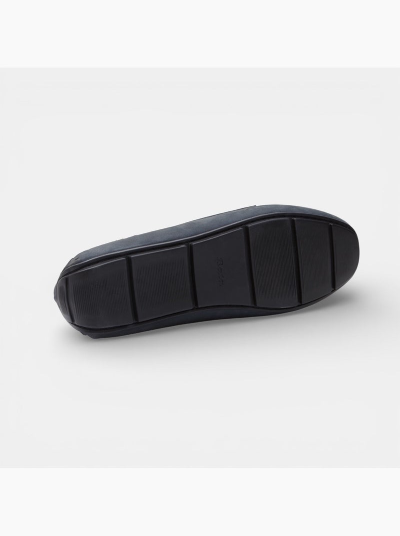 Mocassin modèle bateau en daim Bata Bleu - Kiabi