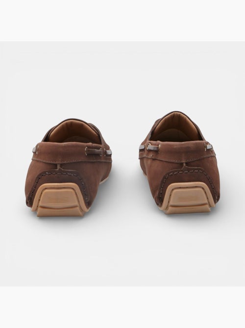 Mocassin modèle bateau en daim bata - Kiabi