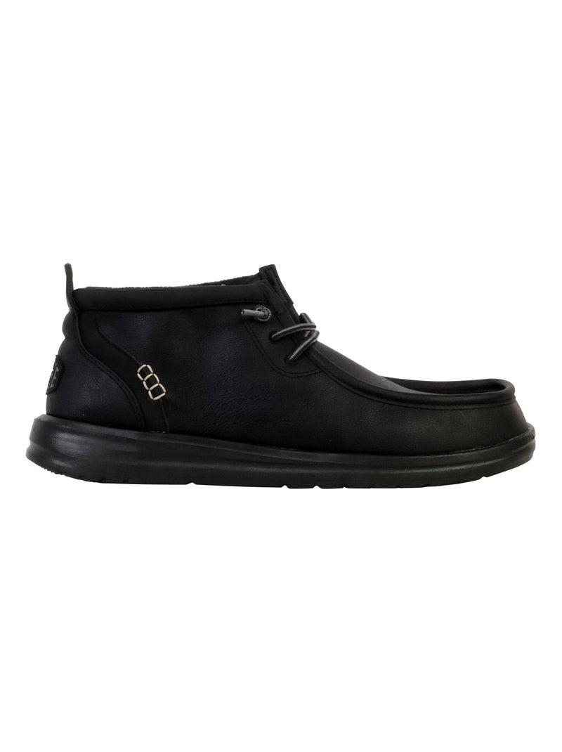 Mocassin Montante à Lacets Hey Dude Wally Mid Gripr Classic Noir - Kiabi
