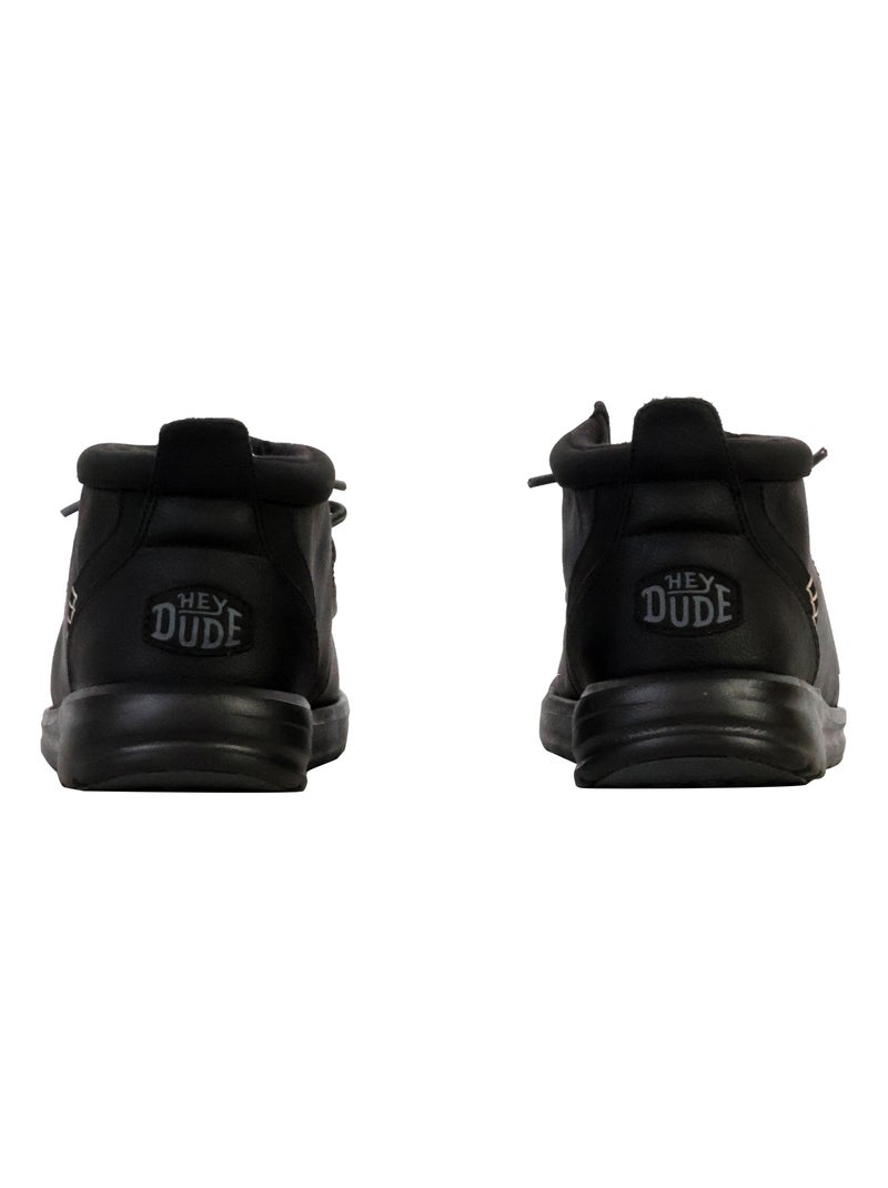 Mocassin Montante à Lacets Hey Dude Wally Mid Gripr Classic Noir - Kiabi