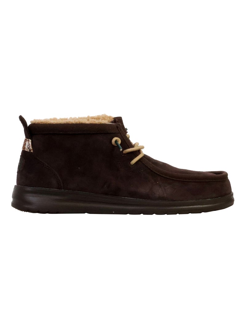 Mocassin Montante Cuir Hey Dude Wally Mid Gripr Warmth Marron - Kiabi