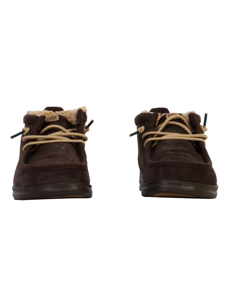Mocassin Montante Cuir Hey Dude Wally Mid Gripr Warmth Marron - Kiabi