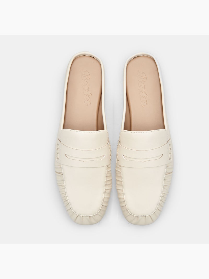 Mocassin pantoufle Bata Blanc - Kiabi