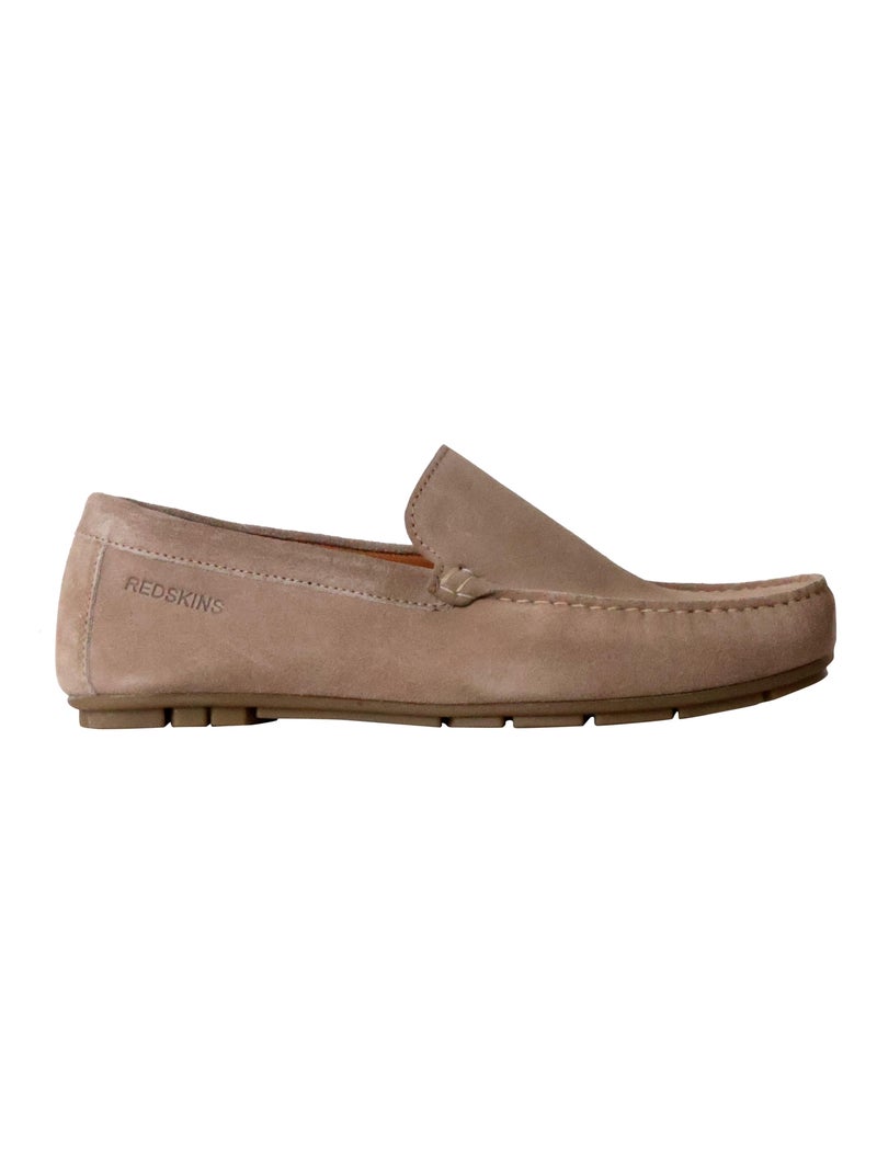 Mocassin Plate Cuir Redskins Beaba Taupe - Kiabi