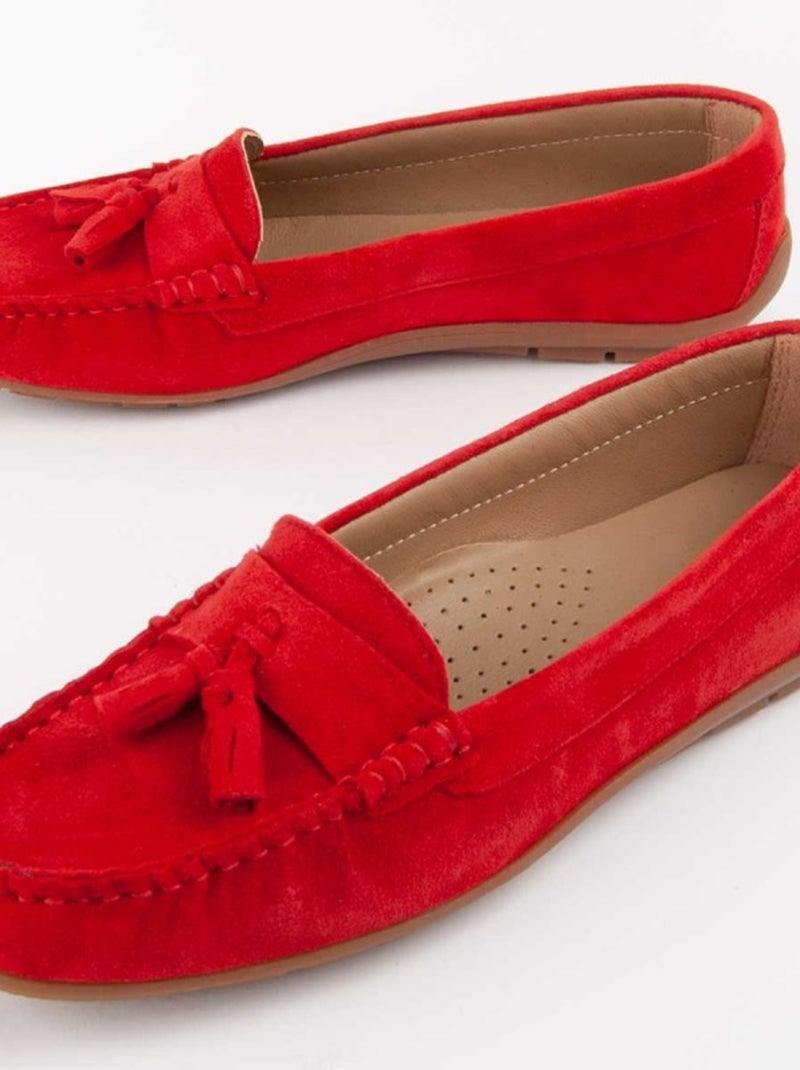 Mocassin Purapiel Meilis3 Rouge - Kiabi