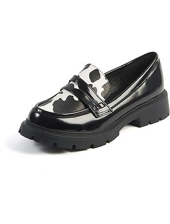 Mocassins à bout large H - Modèle olive