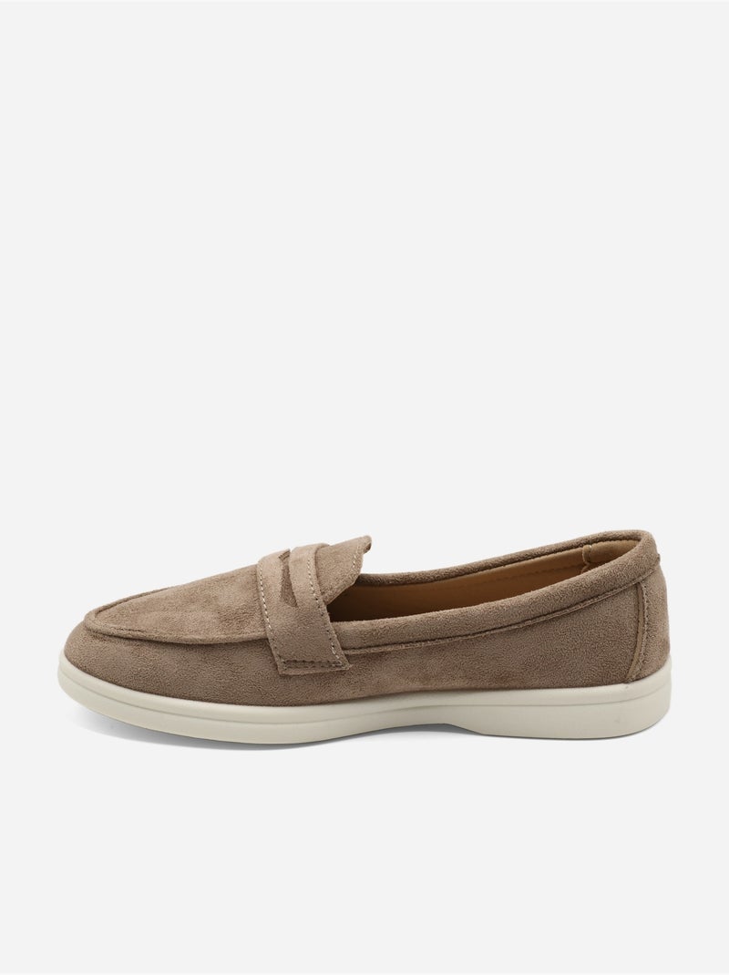 Mocassins à enfiler - C M Taupe - Kiabi