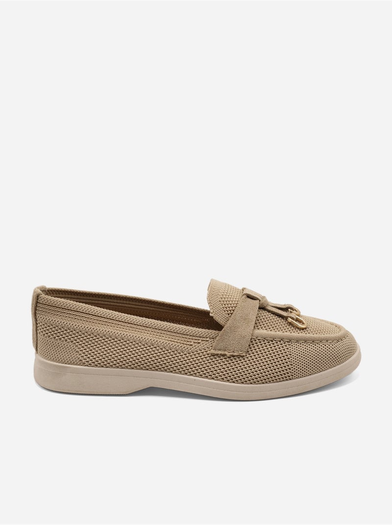 Mocassins à enfiler - C M Taupe - Kiabi