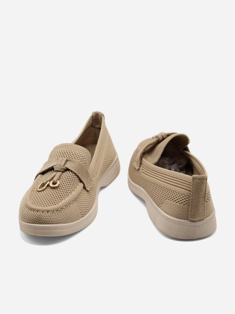 Mocassins à enfiler - C M Taupe - Kiabi