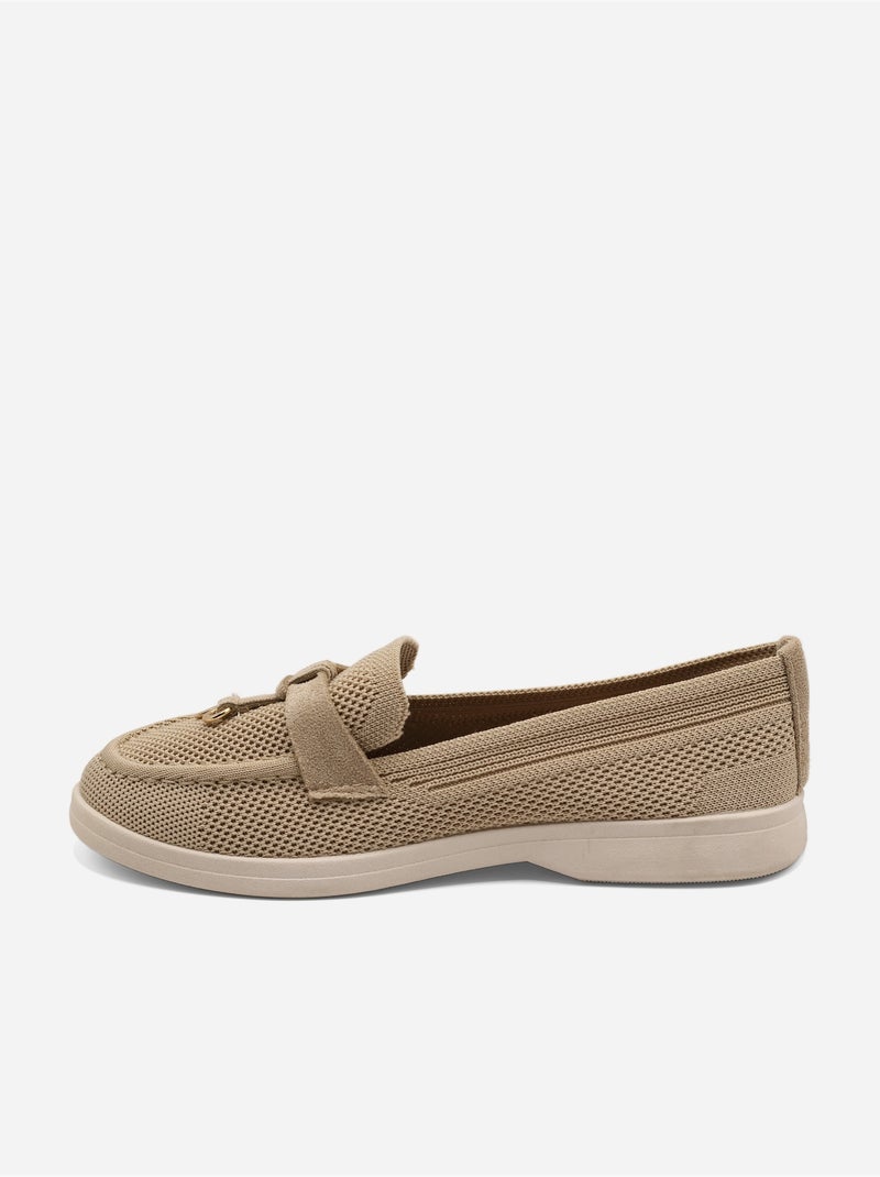 Mocassins à enfiler - C M Taupe - Kiabi