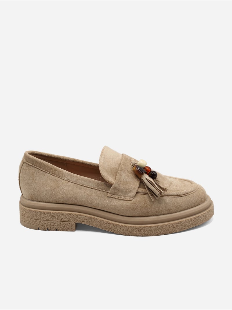 Mocassins à enfiler - C M Taupe - Kiabi