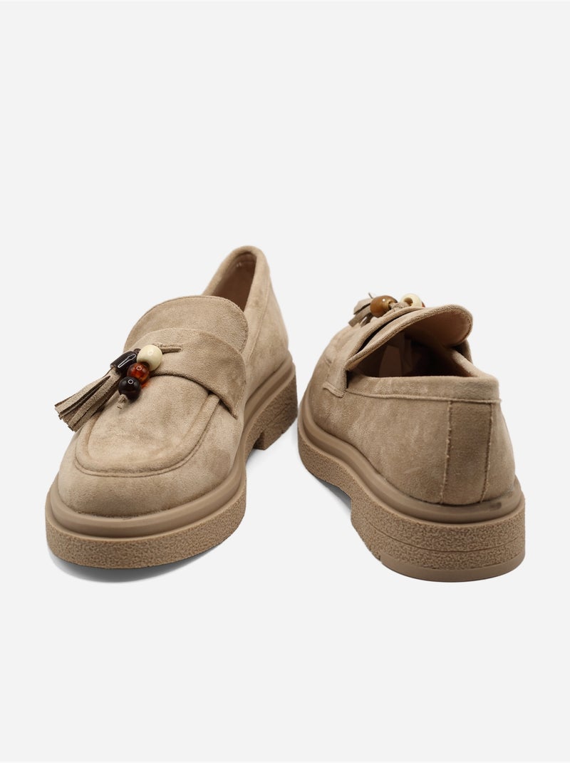 Mocassins à enfiler - C M Taupe - Kiabi