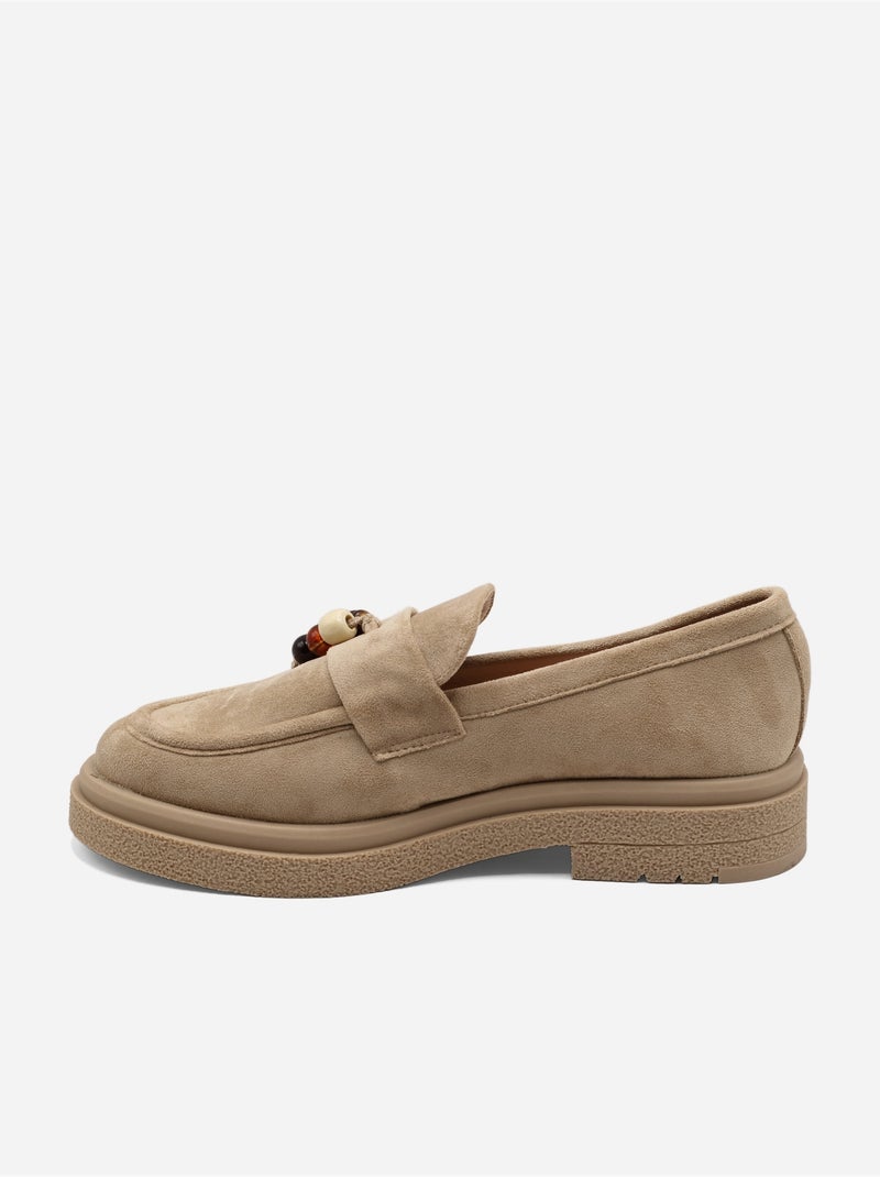 Mocassins à enfiler - C M Taupe - Kiabi