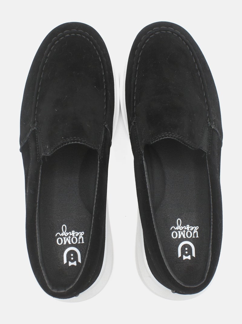 Mocassins à enfiler - Uomo Noir - Kiabi
