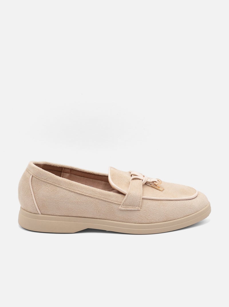 Mocassins à enfiler Beige - Kiabi