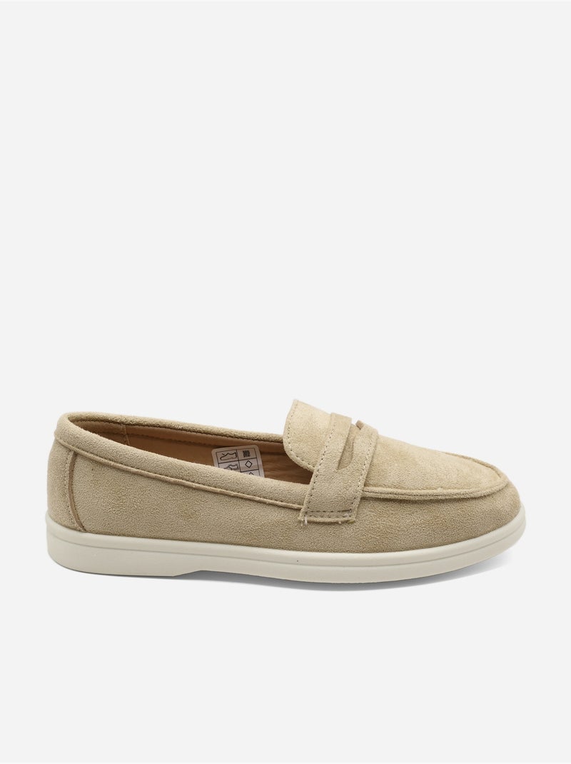 Mocassins à enfiler Beige - Kiabi