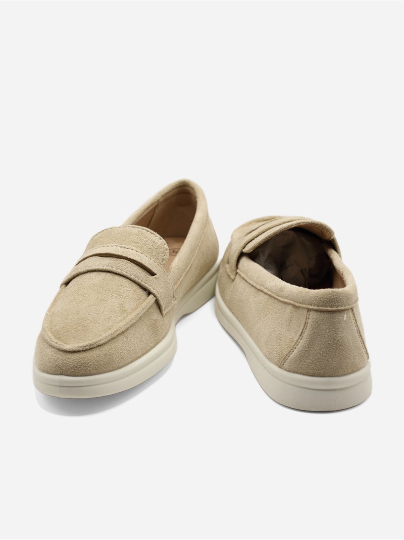 Mocassins à enfiler Beige - Kiabi
