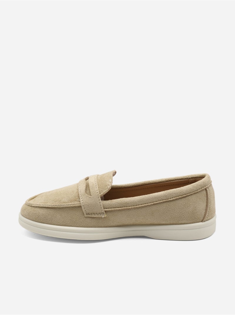 Mocassins à enfiler Beige - Kiabi