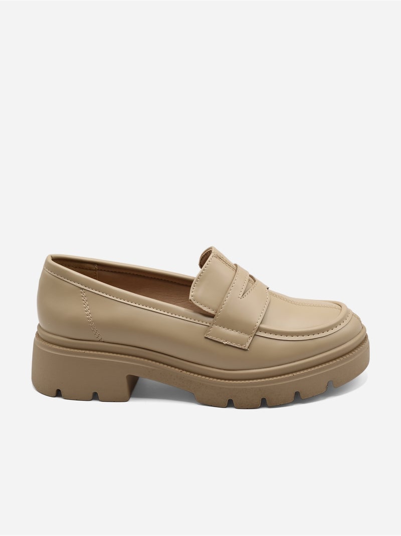 Mocassins à enfiler Beige - Kiabi