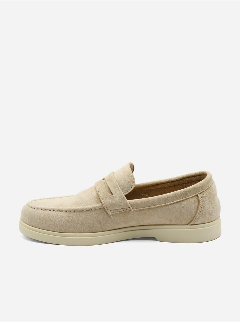 Mocassins à enfiler Beige - Kiabi