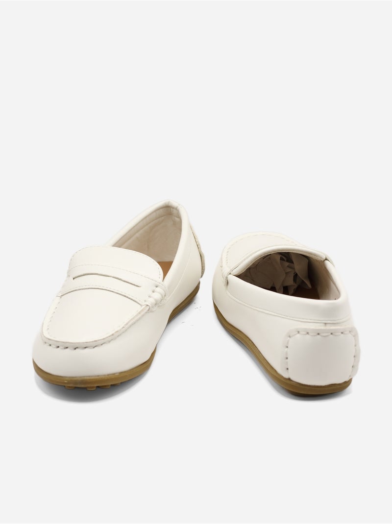 Mocassins à enfiler Blanc - Kiabi