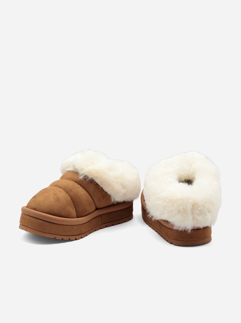 Mocassins à enfiler Camel - Kiabi