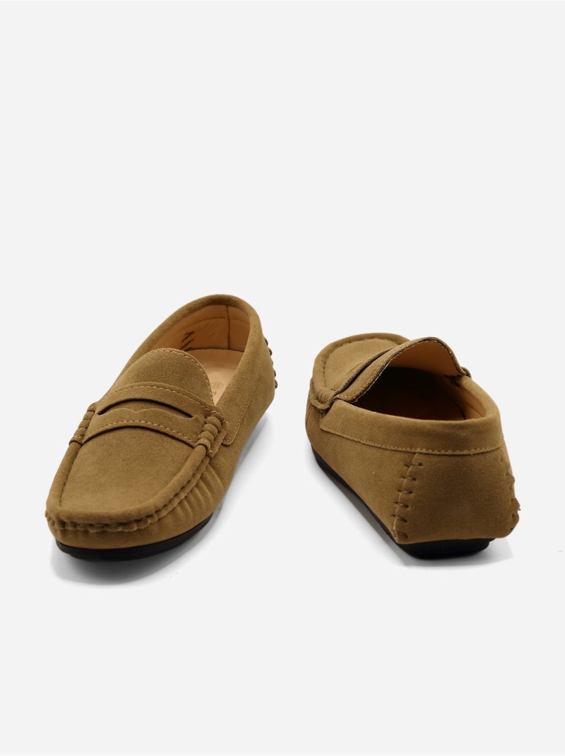 Mocassins à enfiler Camel - Kiabi