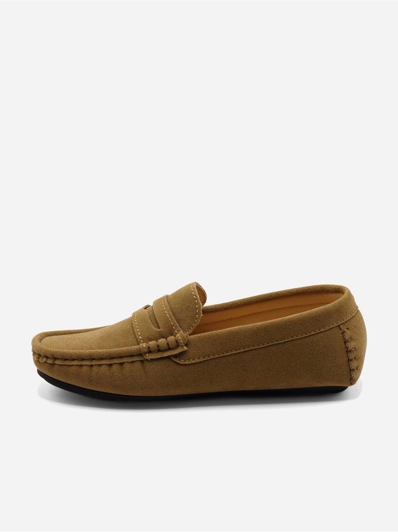 Mocassins à enfiler Camel - Kiabi