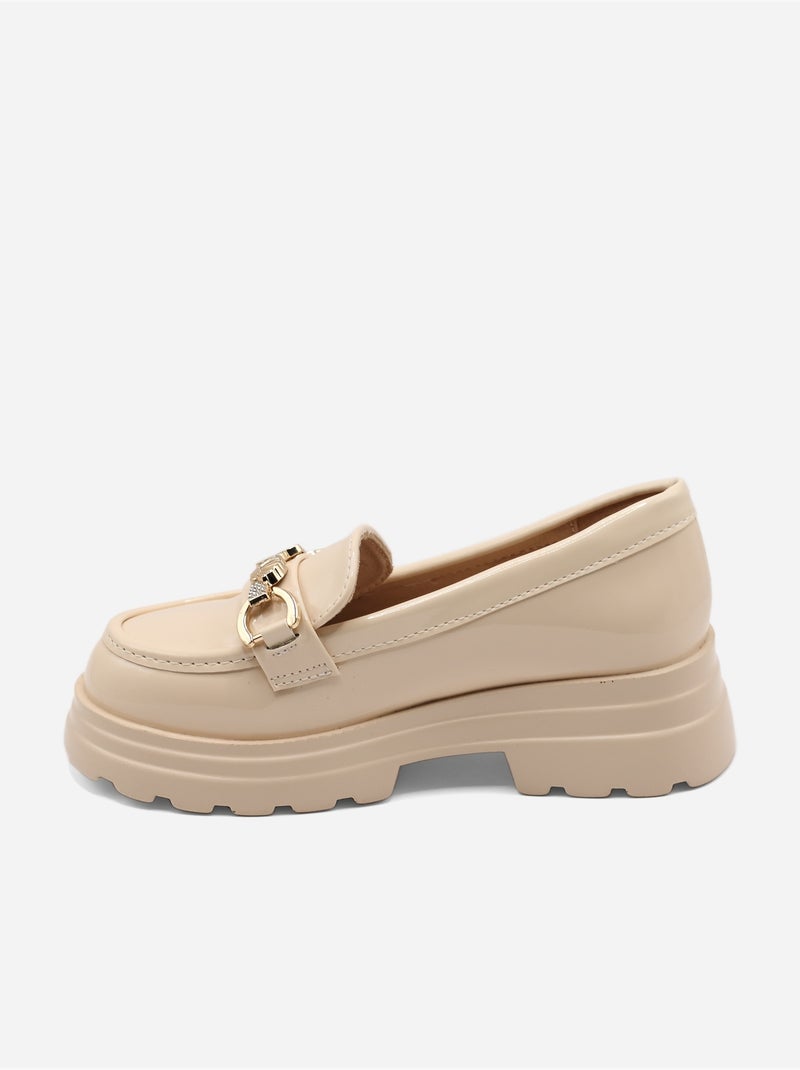 Mocassins à enfiler Crème - Kiabi