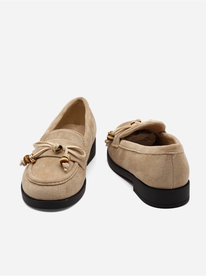 Mocassins à enfiler Crème - Kiabi