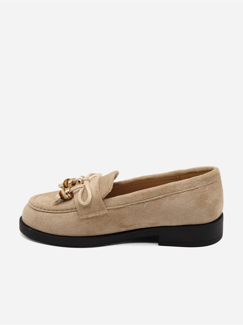Mocassins à enfiler Crème - Kiabi