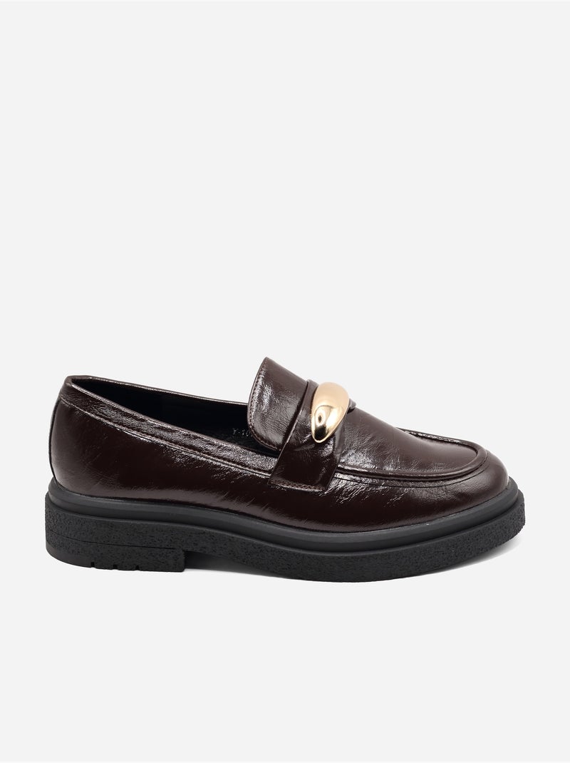 Mocassins à enfiler Marron foncé - Kiabi