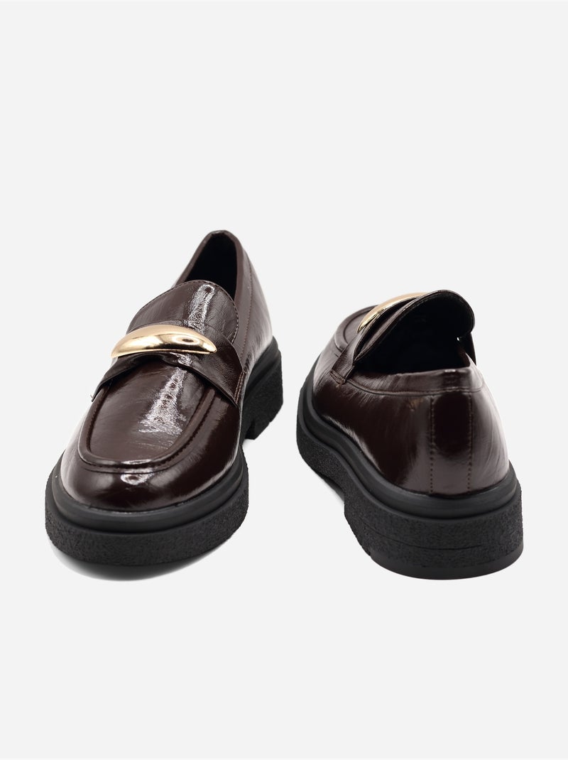 Mocassins à enfiler Marron foncé - Kiabi