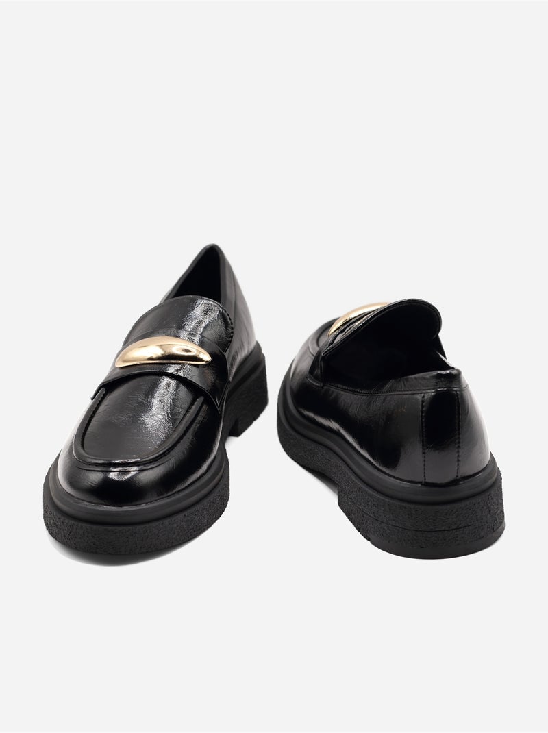 Mocassins à enfiler Noir - Kiabi