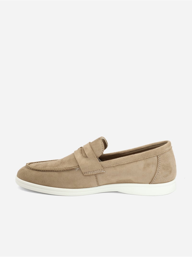 Mocassins à enfiler Taupe - Kiabi